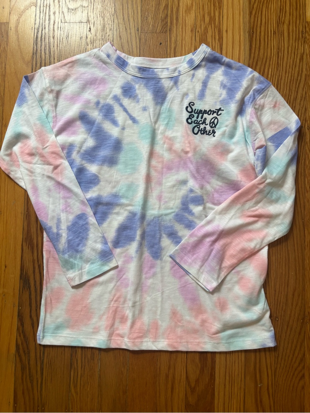SO Girls Long Sleeve Tye Dye Tee, Size 8